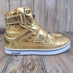 VLADO Atlas Fashion Sneakers High Top Metallic Gold Women Sz 8‎ Dance Hip Hop